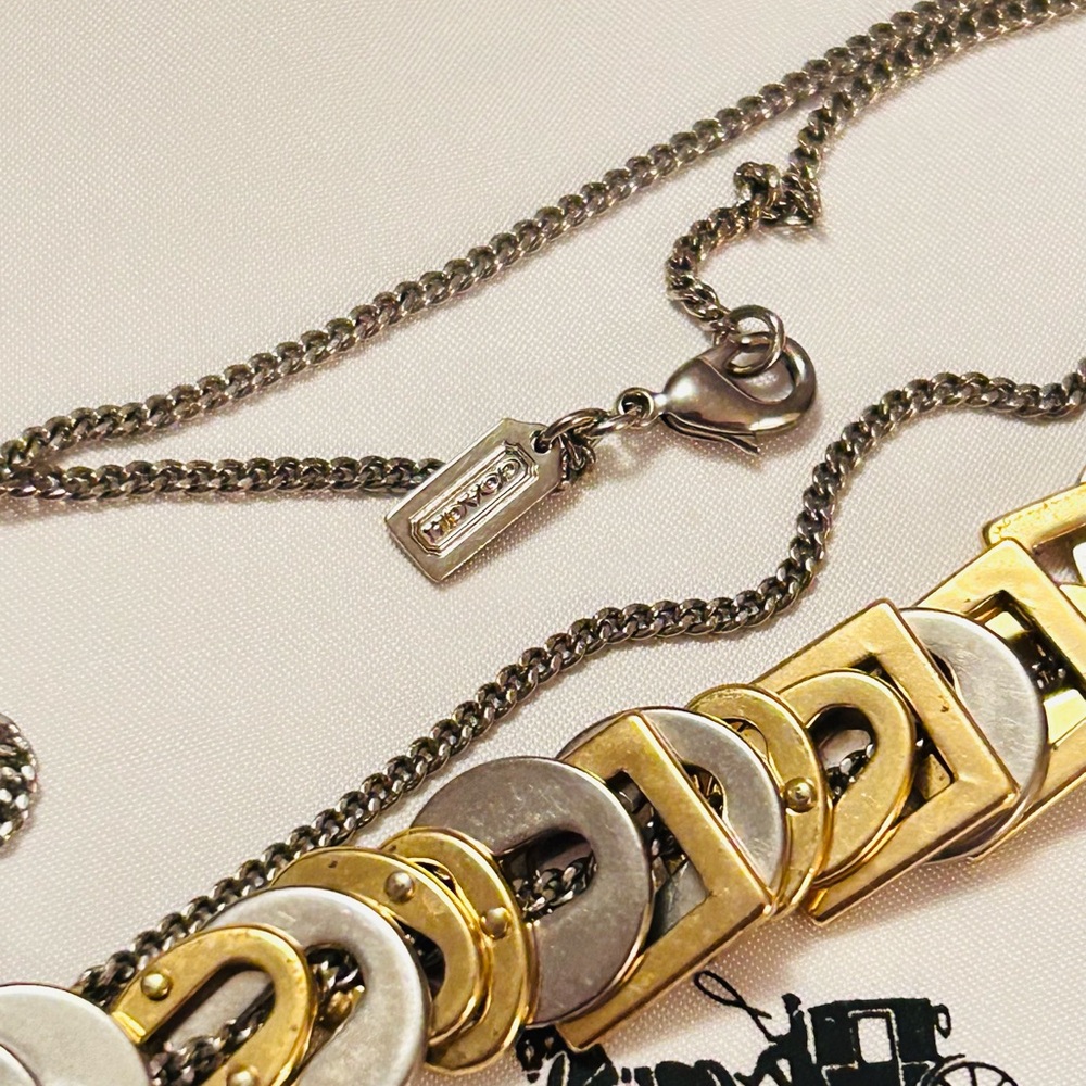 Vintage Coach Y2K Trinket Charm Neckkace - Picture 7 of 10